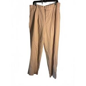 Trust Classic Wide-Leg Linen Blend Tan Trousers 38” x 32”